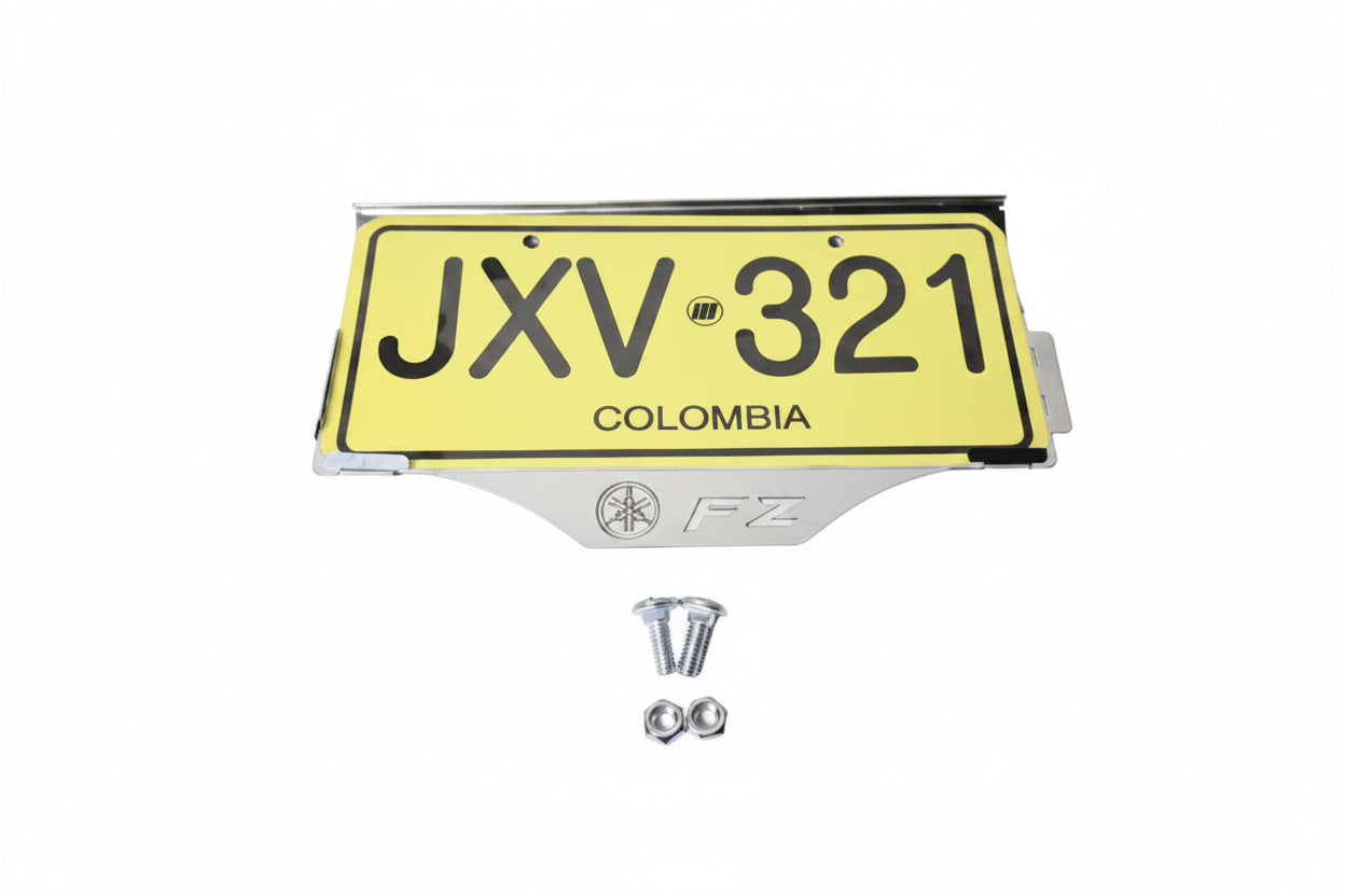 PORTA PLACA CON TORNILLOS  Y TUERCA